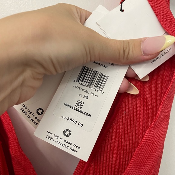 NWT Herve Leger Bandage Halter Mini Dress - Picture 3 of 6